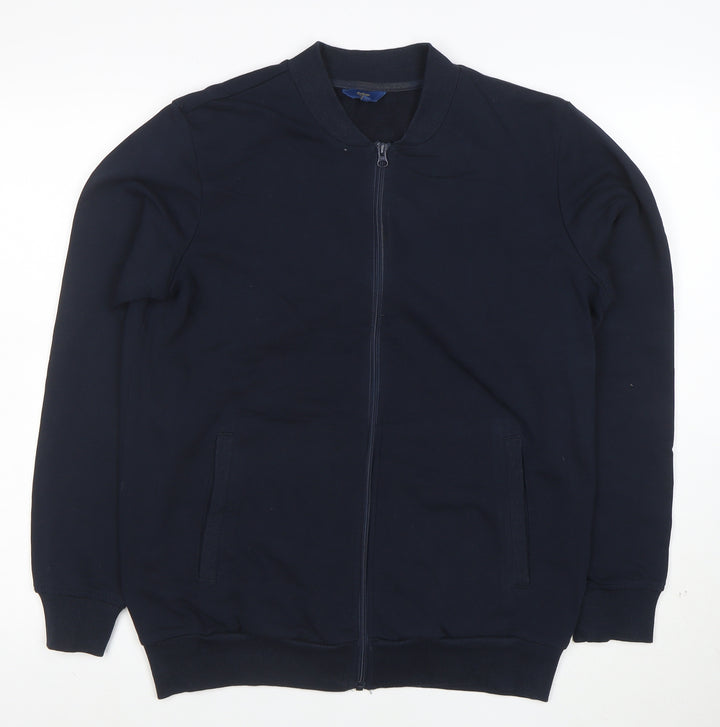 Coton Traders Men's Navy Full Zip Sweatshirt M