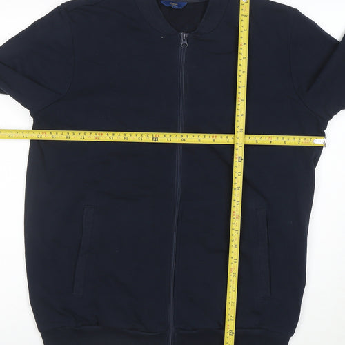 Coton Traders Men's Navy Full Zip Sweatshirt M