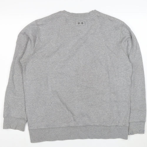 Converse Men's Grey Graphic Crew Neck Sweatshirt Size L