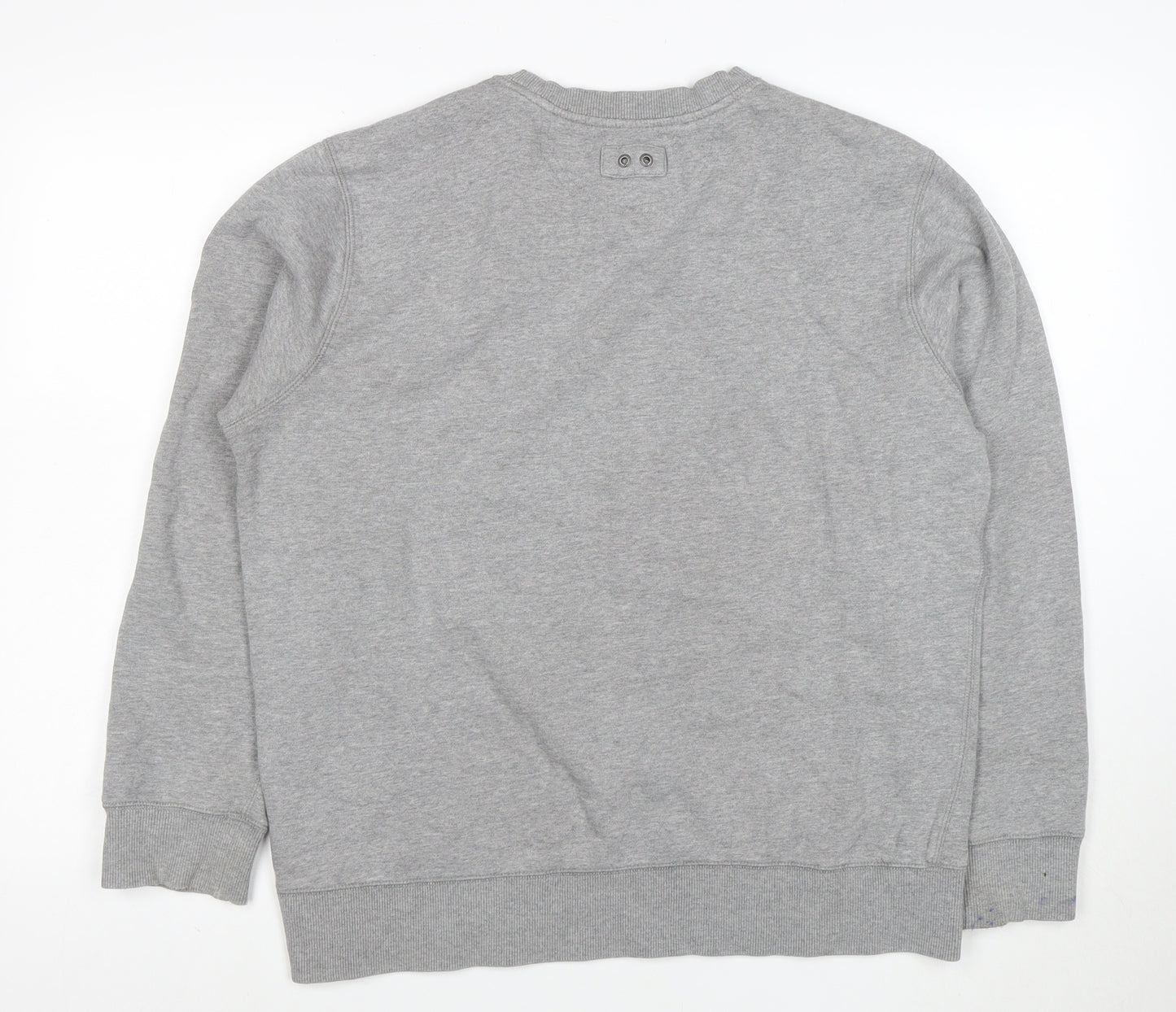 Converse Men's Grey Graphic Crew Neck Sweatshirt Size L