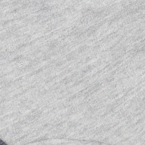 Pull&Bear Men Grey S Pullover Hoodie 1991 Graphic Logo Cotton Blend