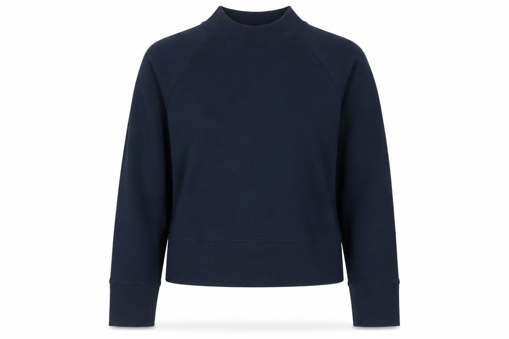 On Running Women's Navy Crew Neck Sweatshirt XS Relaxed Fit