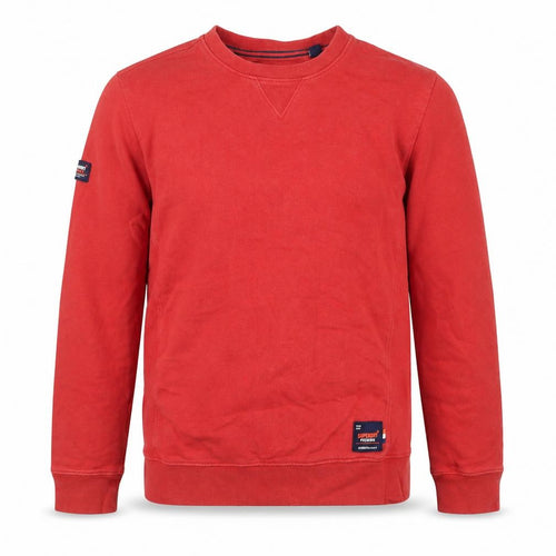 Superdry Mens Red Crew Neck Pullover Sweatshirt Size S