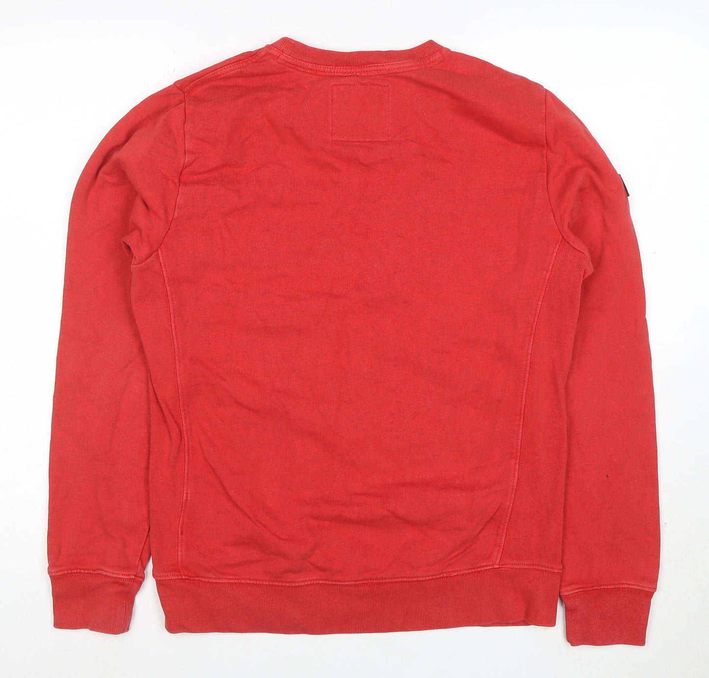 Superdry Mens Red Crew Neck Pullover Sweatshirt Size S