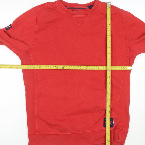 Superdry Mens Red Crew Neck Pullover Sweatshirt Size S
