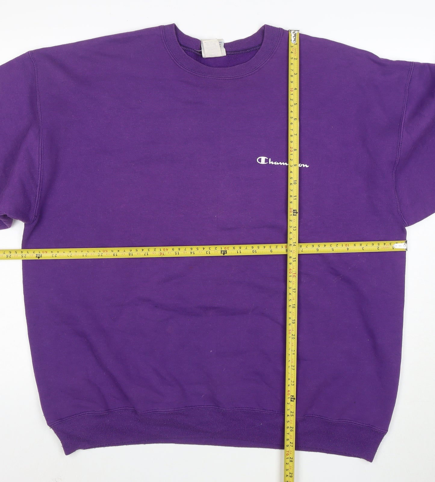 Champion Men's Purple XL Pullover Sweatshirt Logo Crew Neck