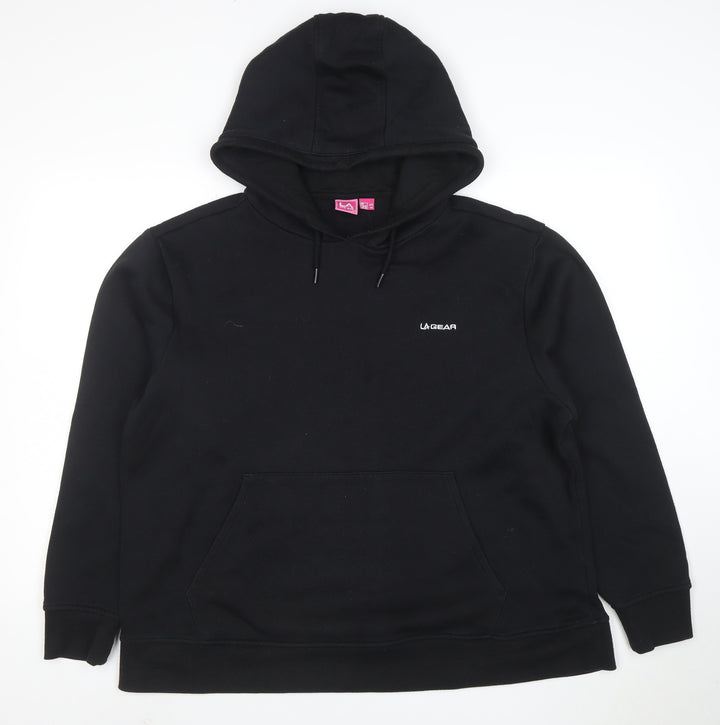 LA Gear Women's Black UK 20 Pullover Hoodie with Logo