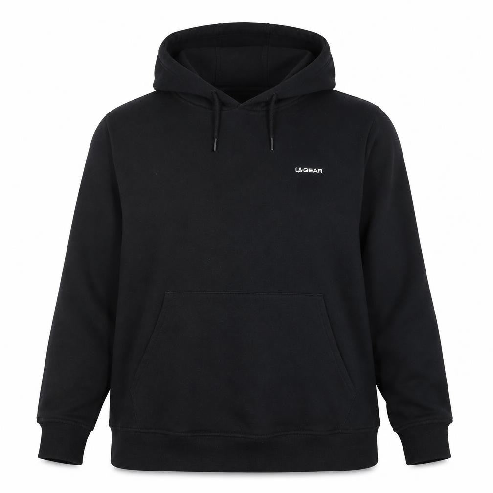 Front view of LA Gear Women's Black UK 20 Pullover Hoodie with Logo