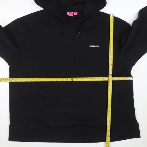 LA Gear Women's Black UK 20 Pullover Hoodie with Logo