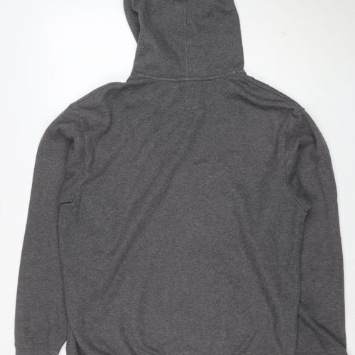Nike Men’s Grey Full Zip Hoodie L Regular Fit Fleece Sweatshirt