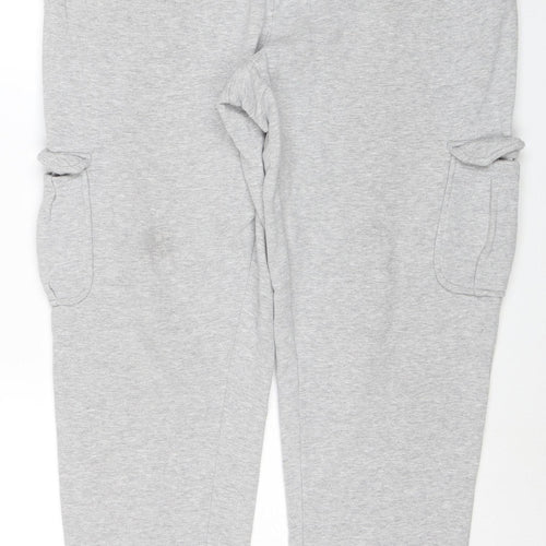 Livergy Men's Grey Jogger Sweatpants L Regular Fit with Pockets