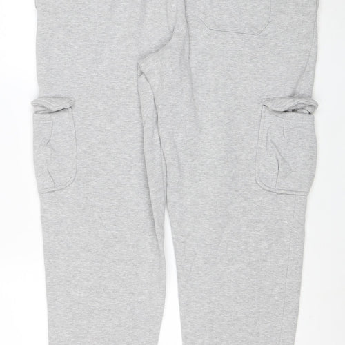 Livergy Men's Grey Jogger Sweatpants L Regular Fit with Pockets