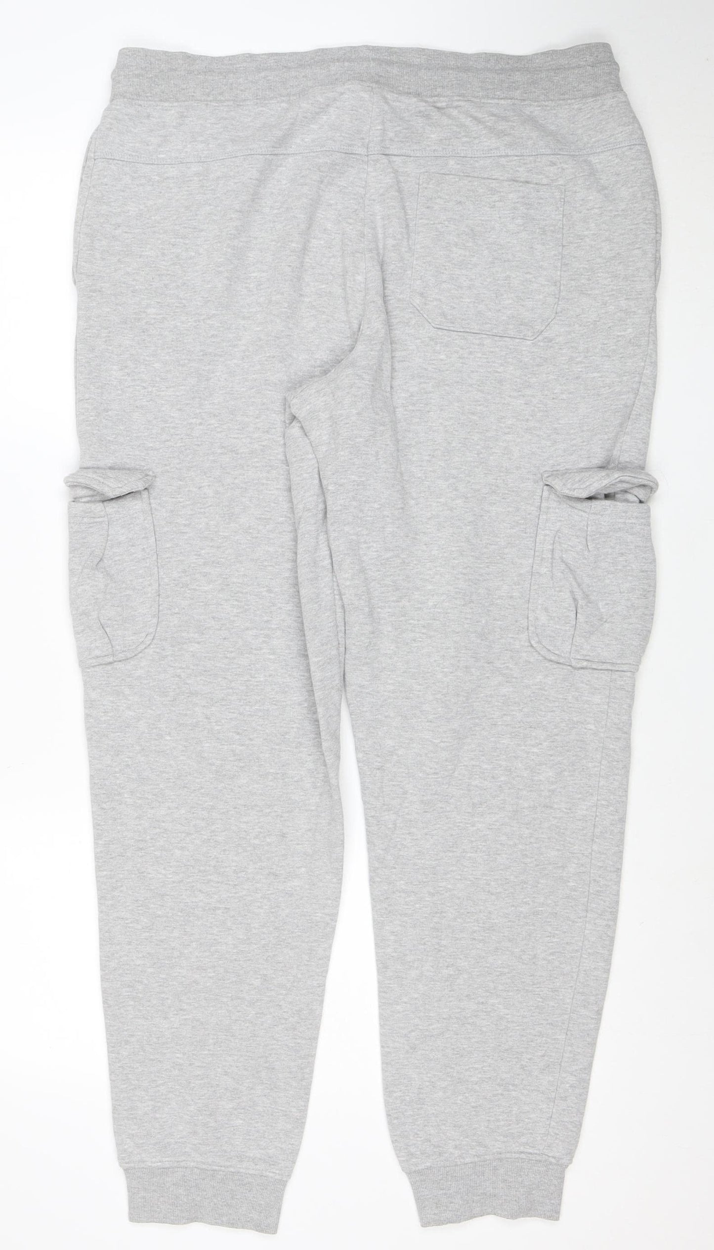 Livergy Men's Grey Jogger Sweatpants L Regular Fit with Pockets