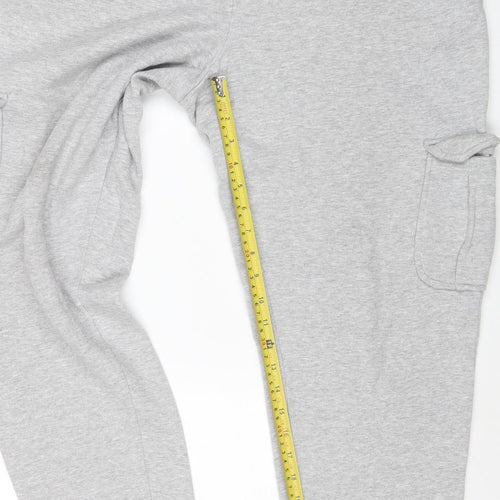 Livergy Men's Grey Jogger Sweatpants L Regular Fit with Pockets