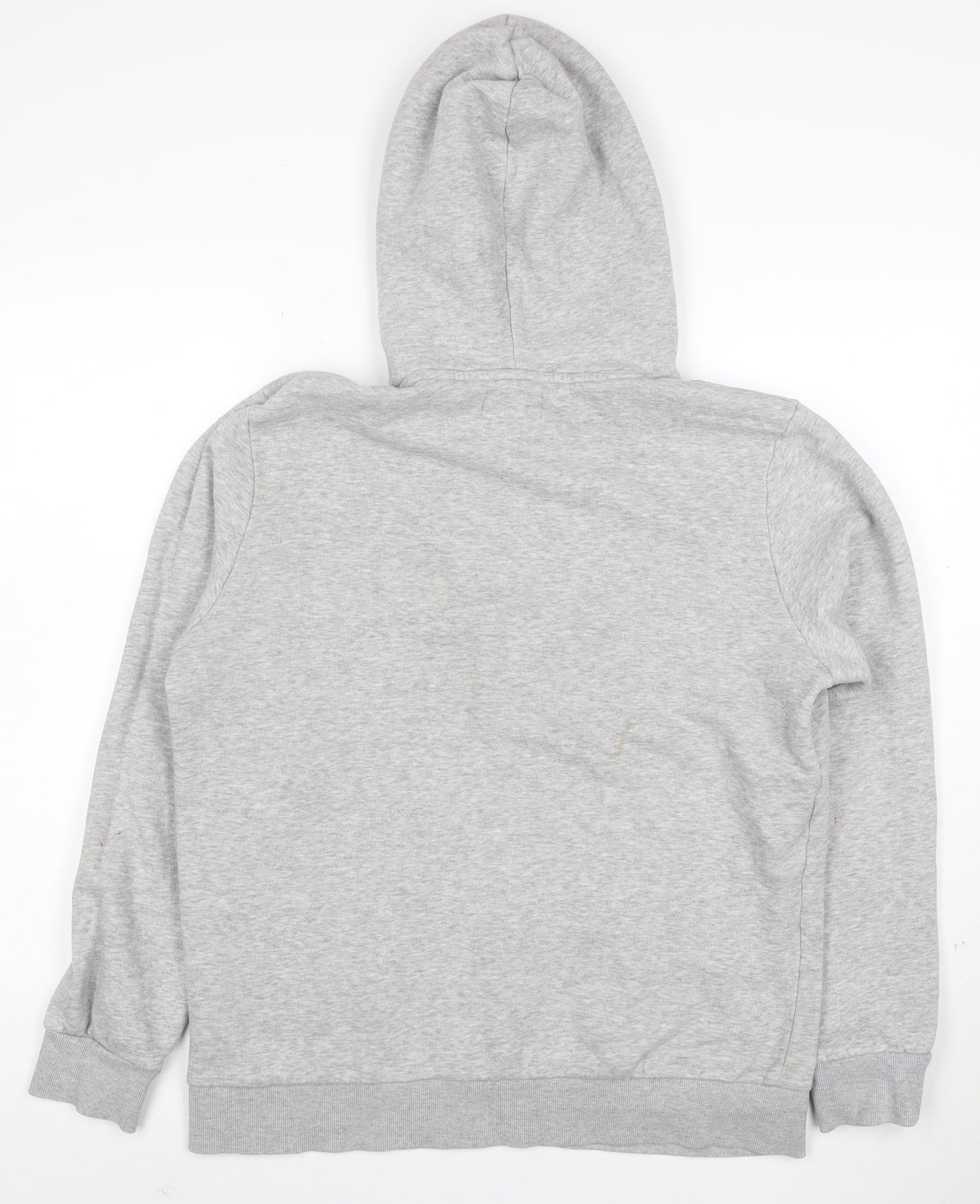 Jack & Jones Men’s Grey Pullover Hoodie L Graphic Fleece Sweatshirt