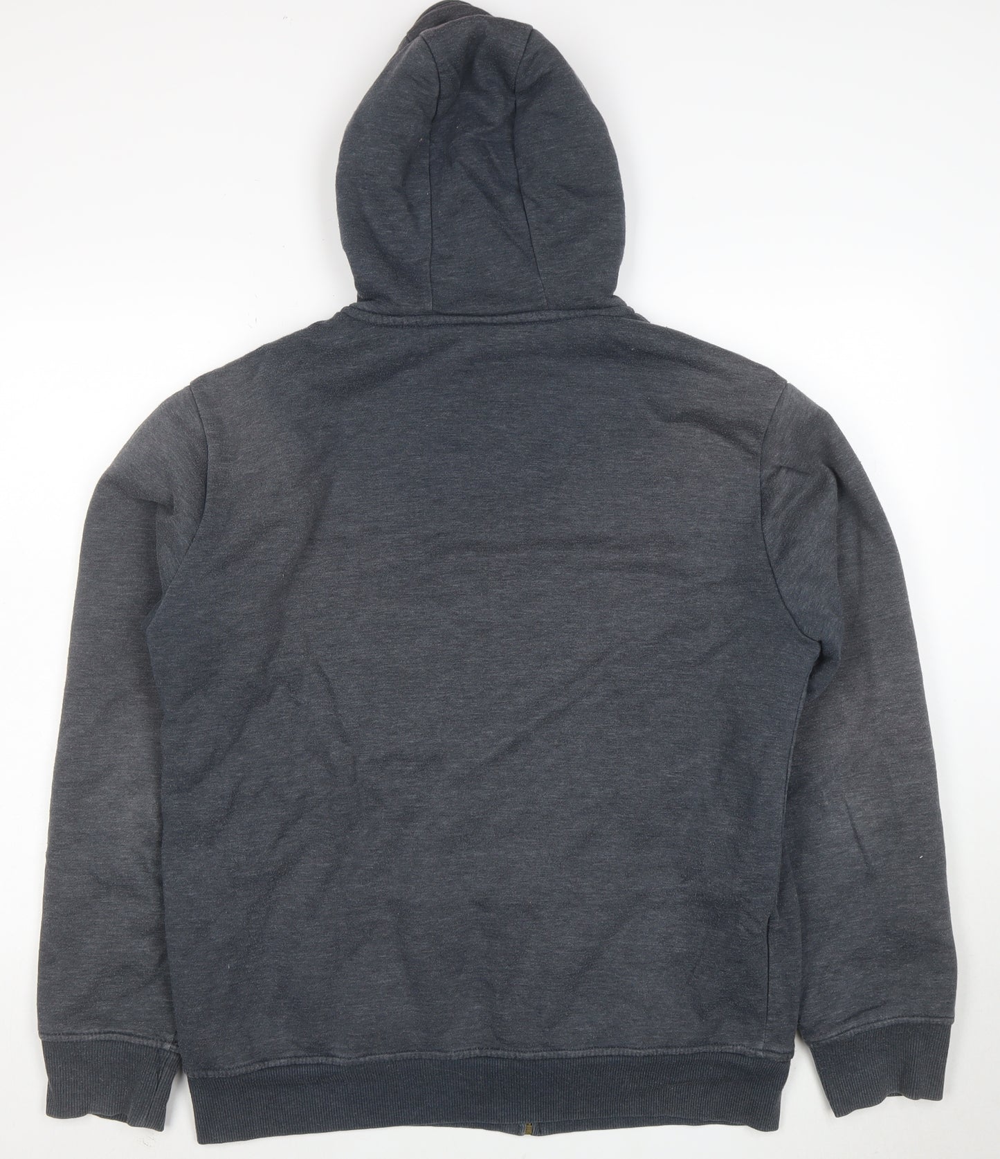 Weird Fish Mens Grey Full Zip Hoodie L Fleece Lined Casual