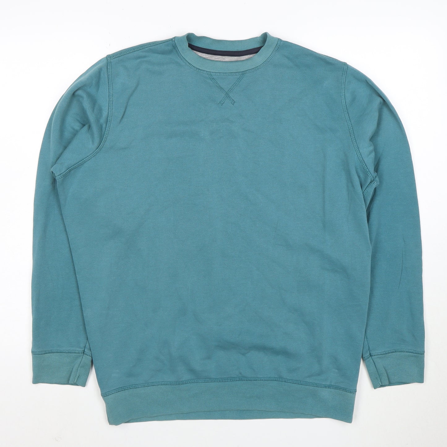 James Pringle Men's Blue Medium Crew Neck Cotton Sweatshirt