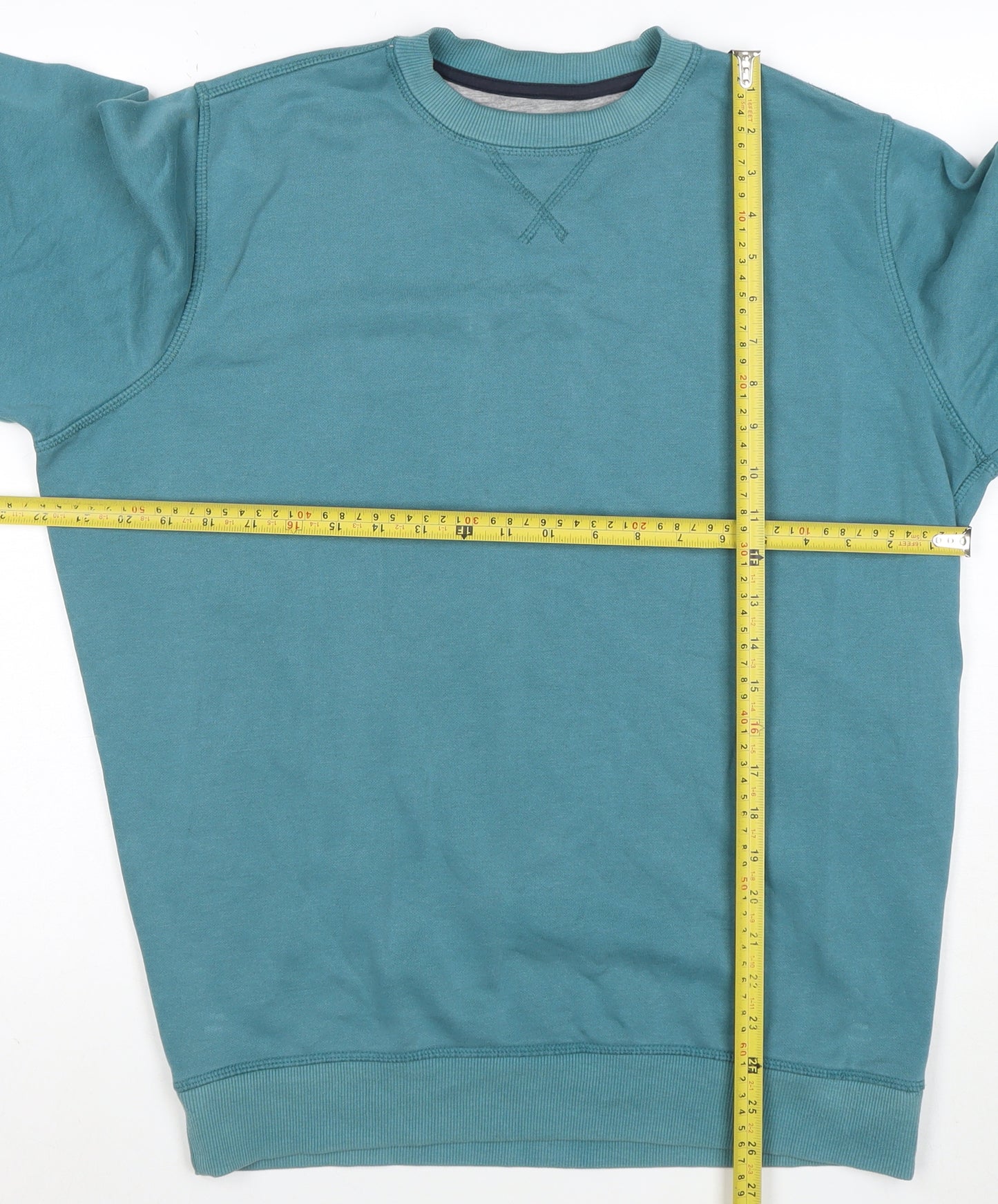 James Pringle Men's Blue Medium Crew Neck Cotton Sweatshirt
