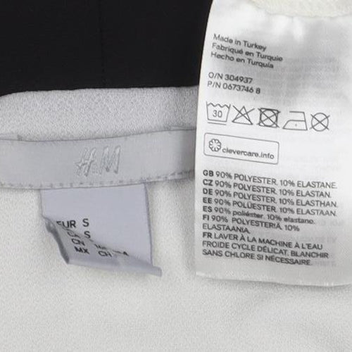 H&M Women’s White Off Shoulder Ruffle Blouse Size S