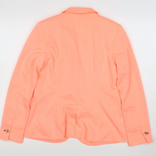 Joules Women's Orange Size 12 Classic One Button Blazer
