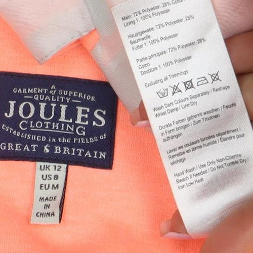 Joules Women's Orange Size 12 Classic One Button Blazer