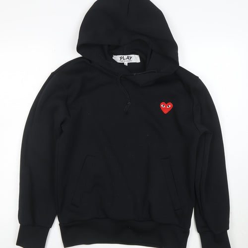 Comme des Garçons Play Men's Black Pullover Hoodie S with Heart Logo