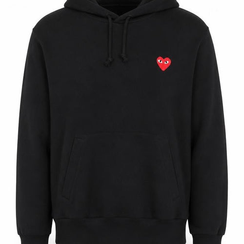 Comme des Garçons Play Men's Black Pullover Hoodie S with Heart Logo
