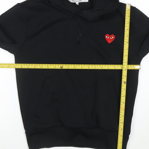 Comme des Garçons Play Men's Black Pullover Hoodie S with Heart Logo