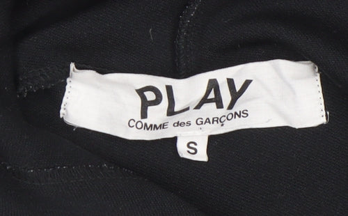 Comme des Garçons Play Men's Black Pullover Hoodie S with Heart Logo
