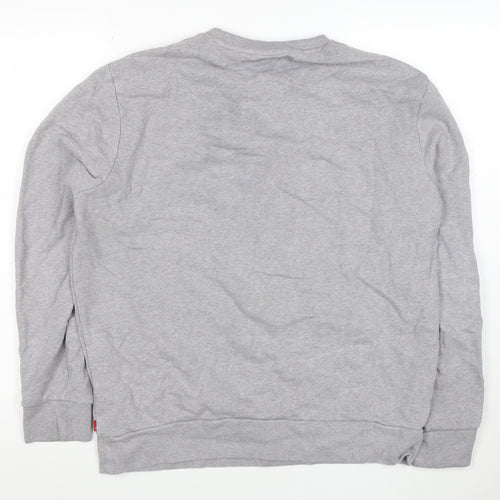 Levi's Men's Grey Logo Crew Neck Sweatshirt Size M