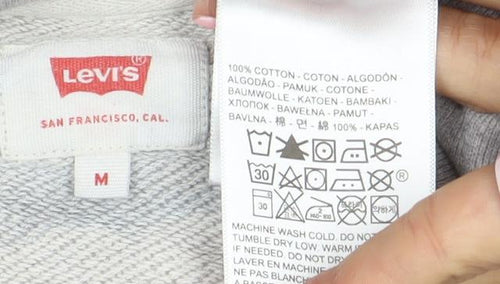 Levi's Men's Grey Logo Crew Neck Sweatshirt Size M