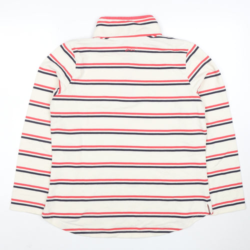 Joules Womens Multicoloured Striped Long Sleeve Cotton Polo Top UK 14