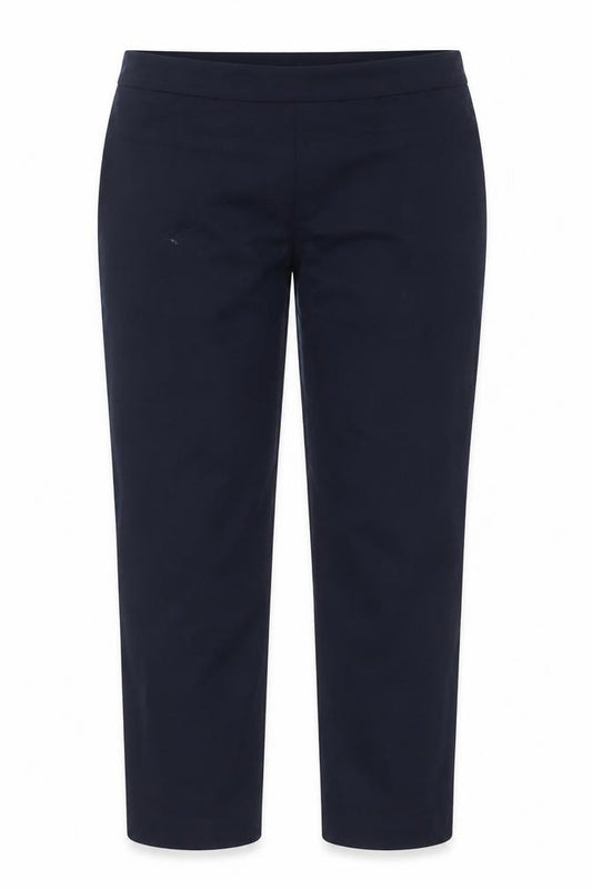 Front view of Dorothy Perkins Women’s Blue Slim Chino Trousers, size UK 10, Stretch Cotton