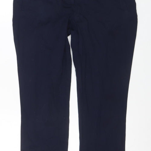 Dorothy Perkins Women’s Blue Slim Chino Trousers Size 10 Stretch Cotton