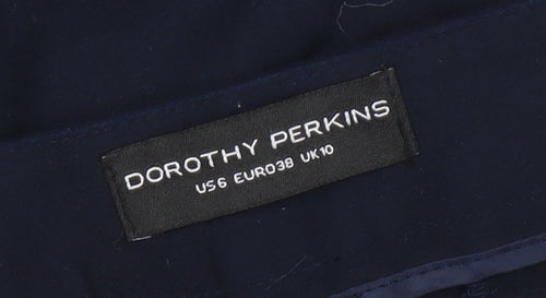 Dorothy Perkins Women’s Blue Slim Chino Trousers Size 10 Stretch Cotton