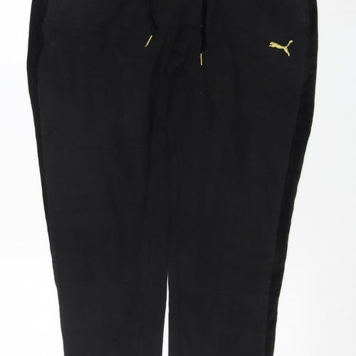 Puma Women Black XL Jogger Activewear Trousers with Drawstring Waist