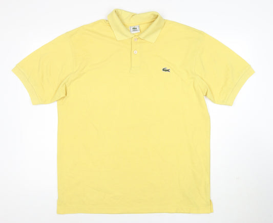 Lacoste Men's Yellow Cotton Polo Shirt XL Classic Fit