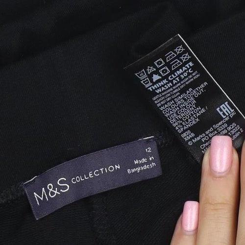 Marks and Spencer Women's Black Slim Fit Stretch Leggings Size 12