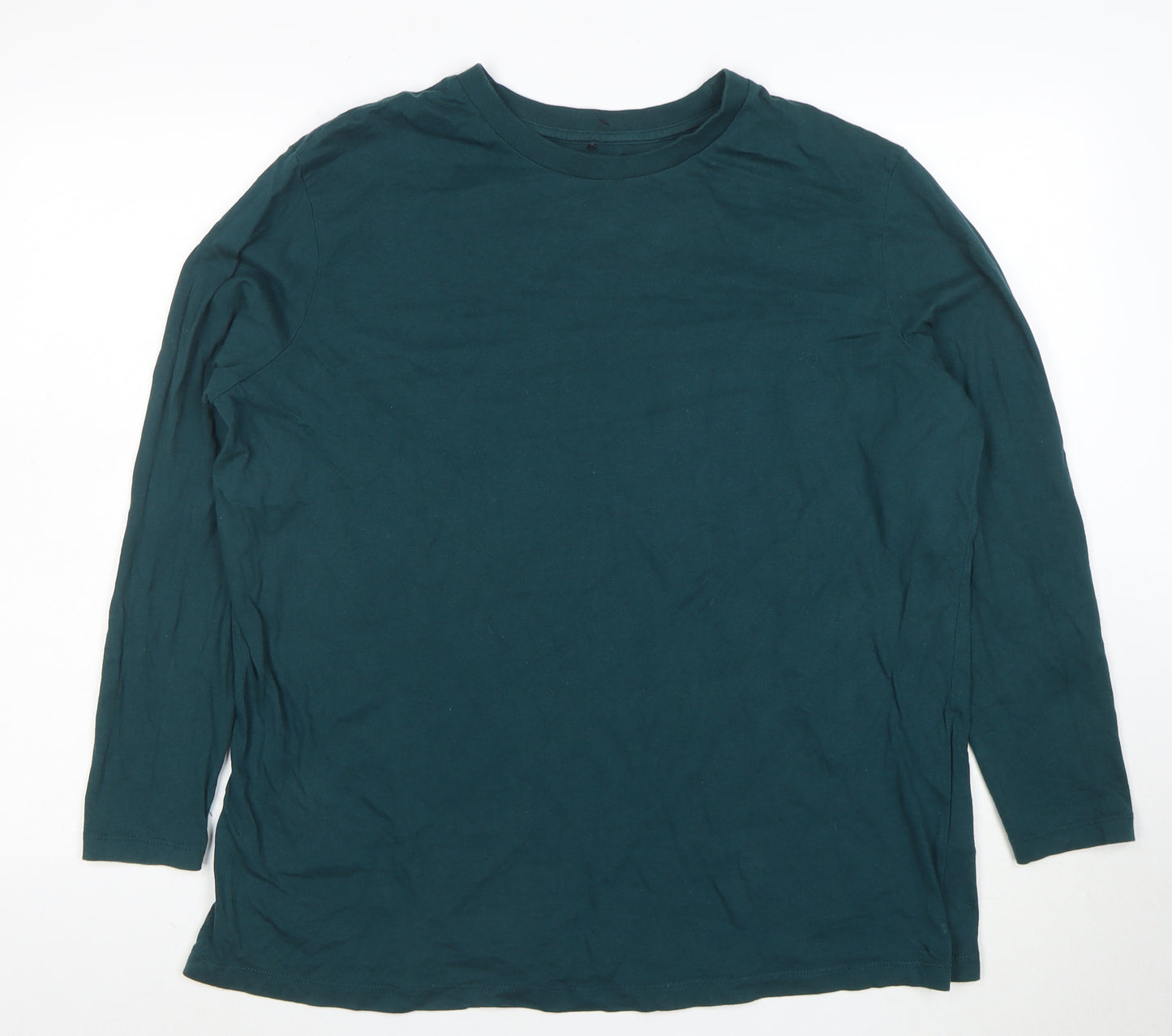 Capsule Women’s Teal Long Sleeve Basic T-Shirt Size 20 Cotton Comfort Fit