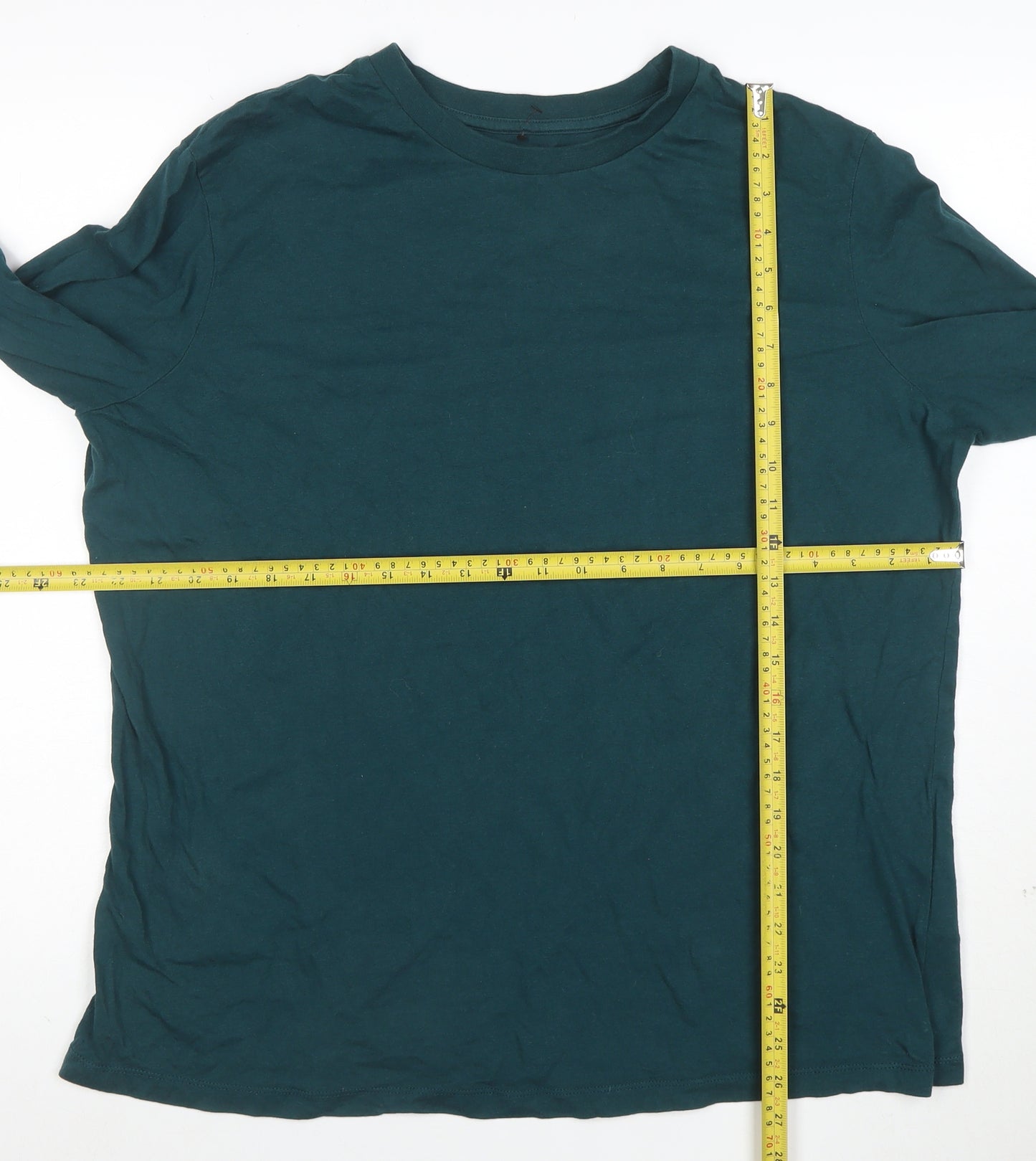 Capsule Women’s Teal Long Sleeve Basic T-Shirt Size 20 Cotton Comfort Fit