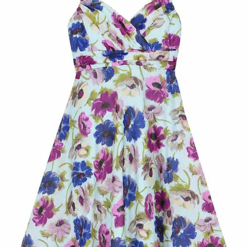 Debut Women's Multicoloured Floral Chiffon Fit & Flare Dress Size 10