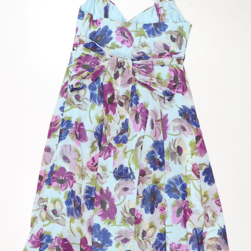 Debut Women's Multicoloured Floral Chiffon Fit & Flare Dress Size 10