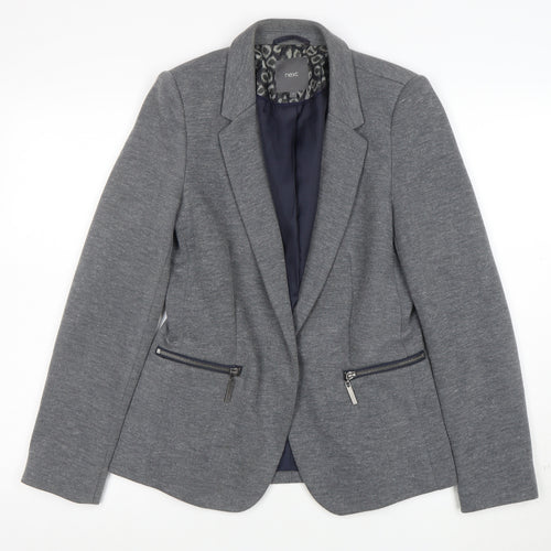 Next Women Grey Size 10 Tailored Suit Jacket Blazer Classic Fit
