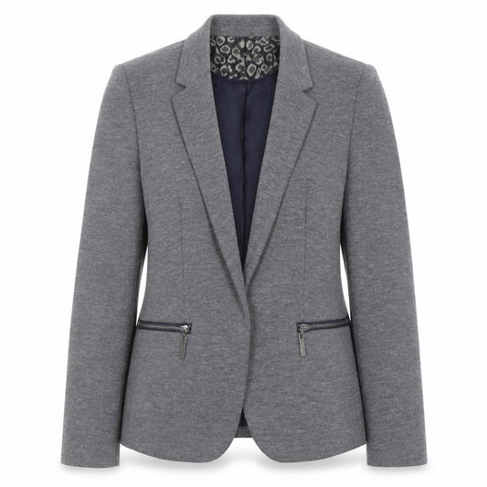 Front view of Next Women Grey, size 10, Tailored suit jacket Classic Fit