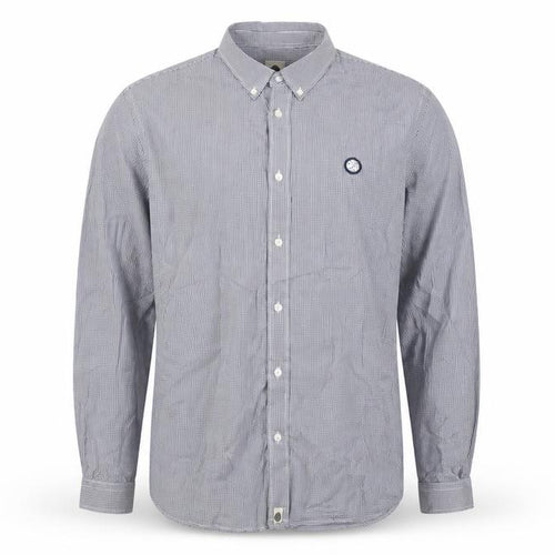 Blue Blood Mens Blue 2XL Classic Fit Checked Cotton Button-Up Shirt