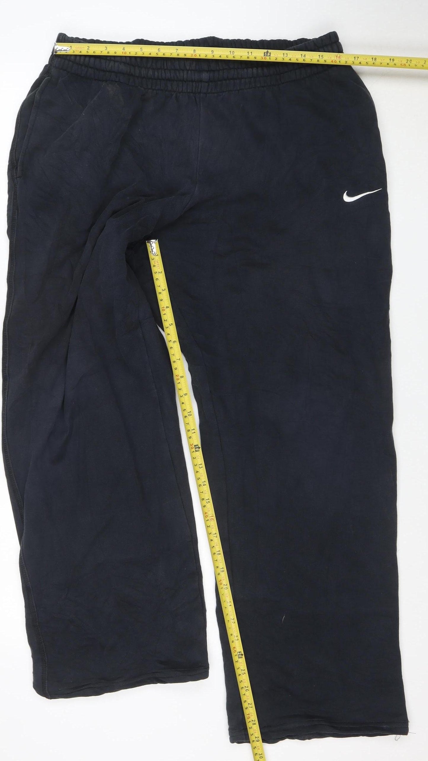 Nike Men's Black XL Fleece Track Pants with Pockets