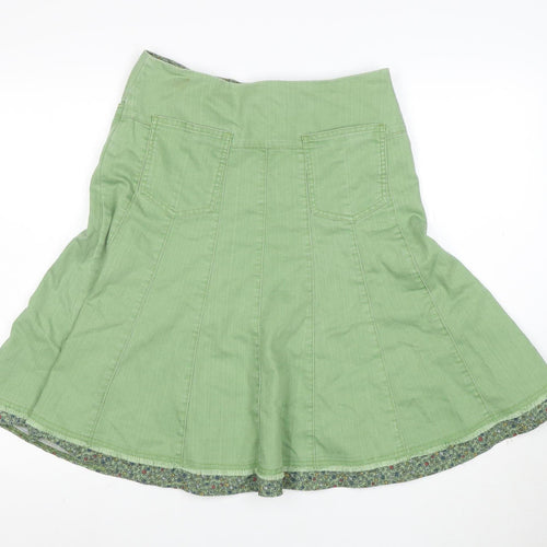 Marks and Spencer Women's Green A-Line Button Skirt Size 10