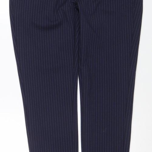 ONLY & SONS Womens Blue Pinstripe Slim Fit Chino Trousers L