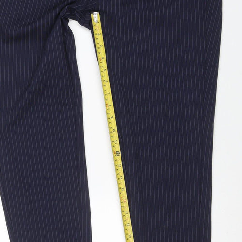 ONLY & SONS Womens Blue Pinstripe Slim Fit Chino Trousers L