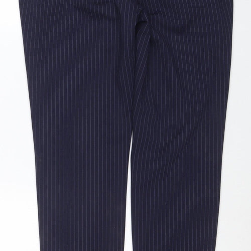 ONLY & SONS Womens Blue Pinstripe Slim Fit Chino Trousers L